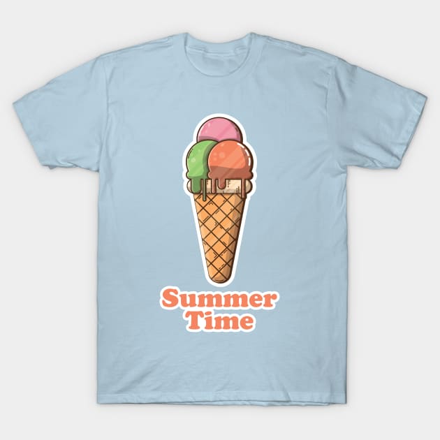 Scoop of Nostalgia: Creamsicle Summer Vintage Ice Cream T-Shirt by One Moment Productions